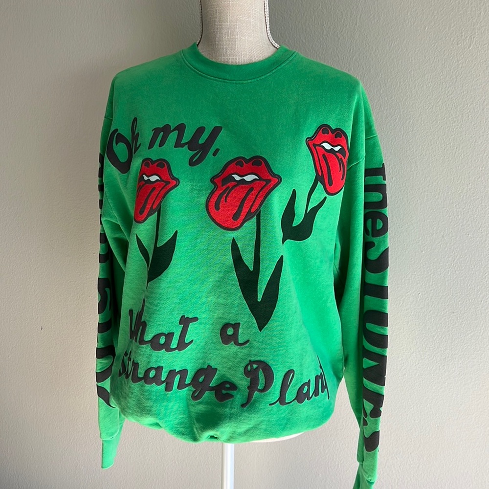 (FREE SHIPPING!) Rolling Stones Cactus Plant Flea Market 2019 Tour Crewneck